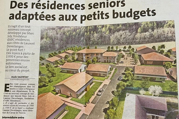 Abc Résidences en Dordogne - Article La Dordogne Libre du 6 mars 2021